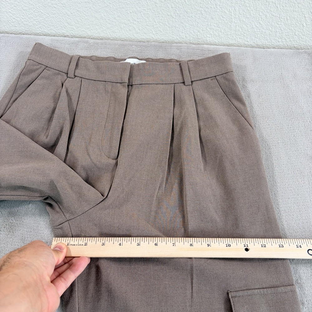 Abercrombie Fitch A&F Sloane Tailored Wide Leg Pants in Brown Women 29 - Picture 7 of 10